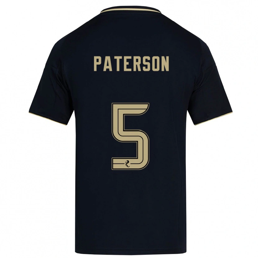 Danxen Uomo Maglia Donna Paterson #5 Blu Navy Oro Kit Gara Away 2025/26 Maglietta