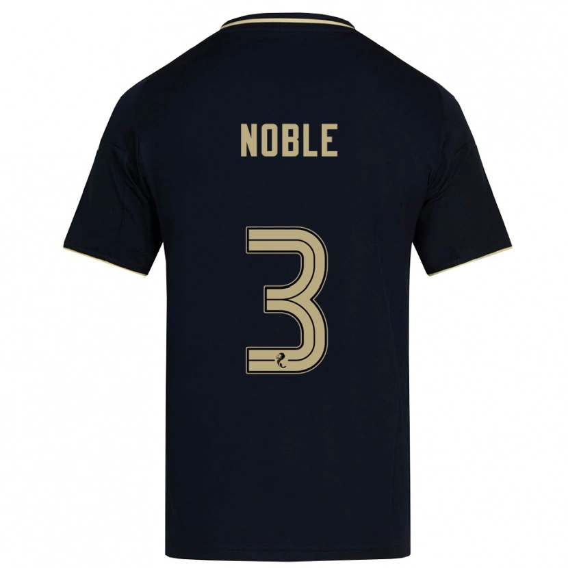 Danxen Uomo Maglia Niamh Noble #3 Blu Navy Oro Kit Gara Away 2025/26 Maglietta