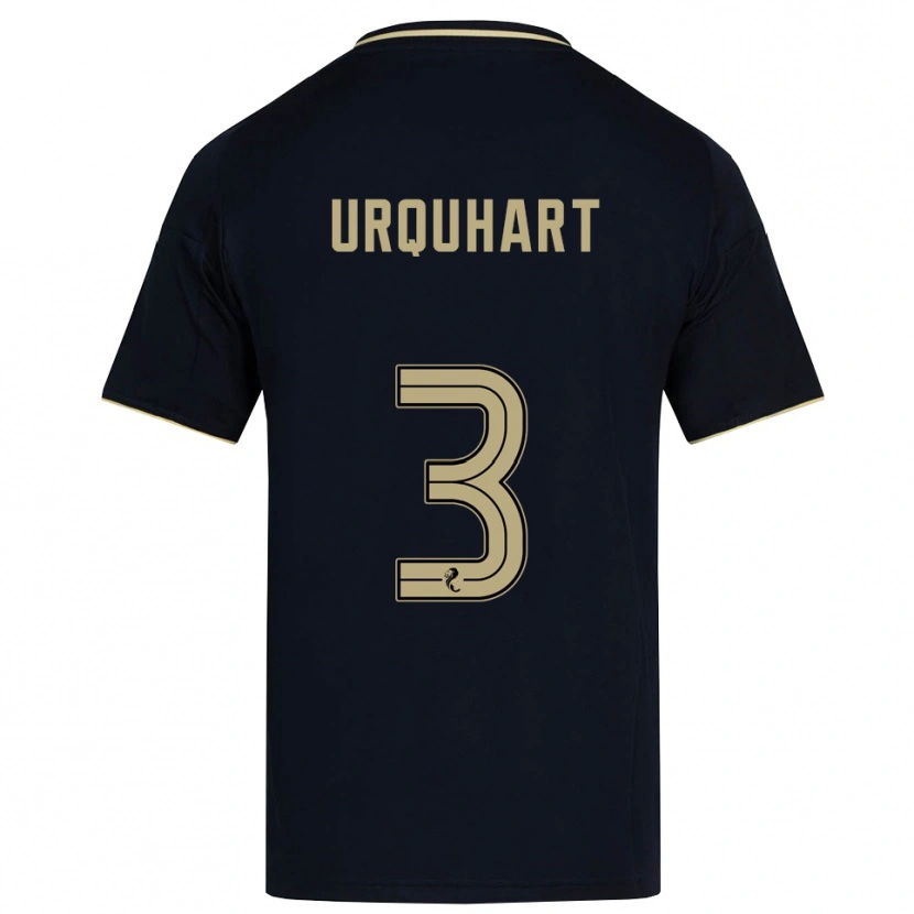 Danxen Uomo Maglia Millie Urquhart #3 Blu Navy Oro Kit Gara Away 2025/26 Maglietta