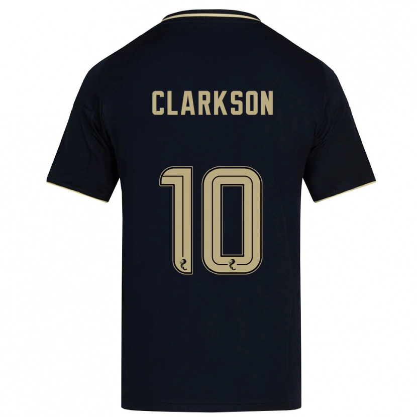 Danxen Uomo Maglia Leighton Clarkson #10 Blu Navy Oro Kit Gara Away 2025/26 Maglietta