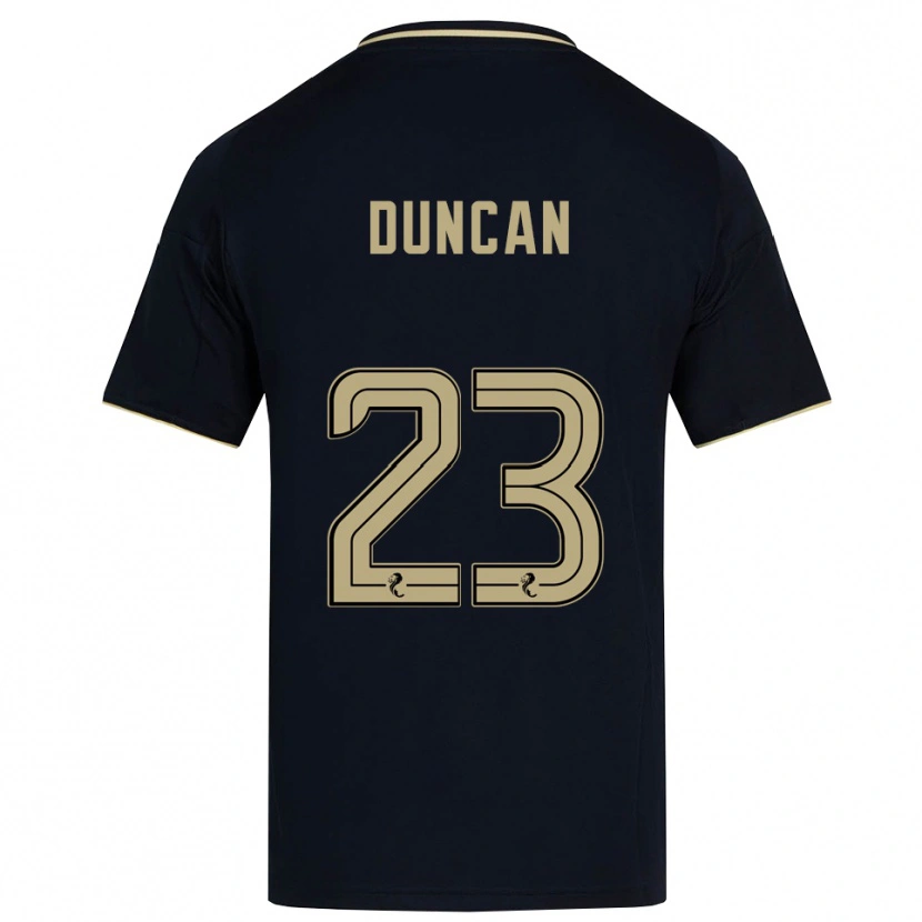 Danxen Uomo Maglia Ryan Duncan #23 Blu Navy Oro Kit Gara Away 2025/26 Maglietta