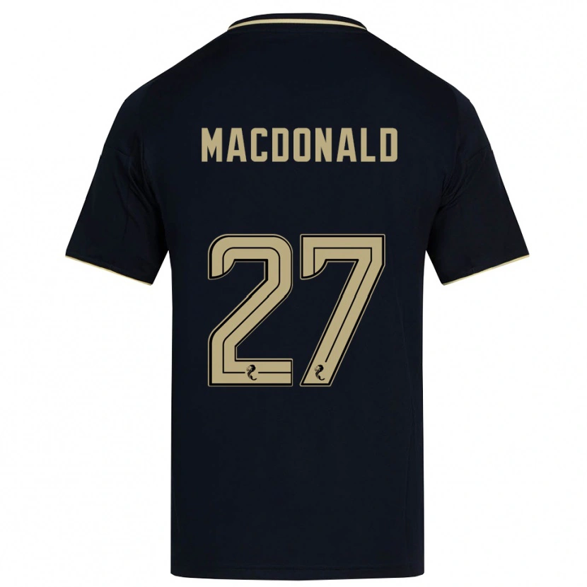 Danxen Uomo Maglia Angus Macdonald #27 Blu Navy Oro Kit Gara Away 2025/26 Maglietta