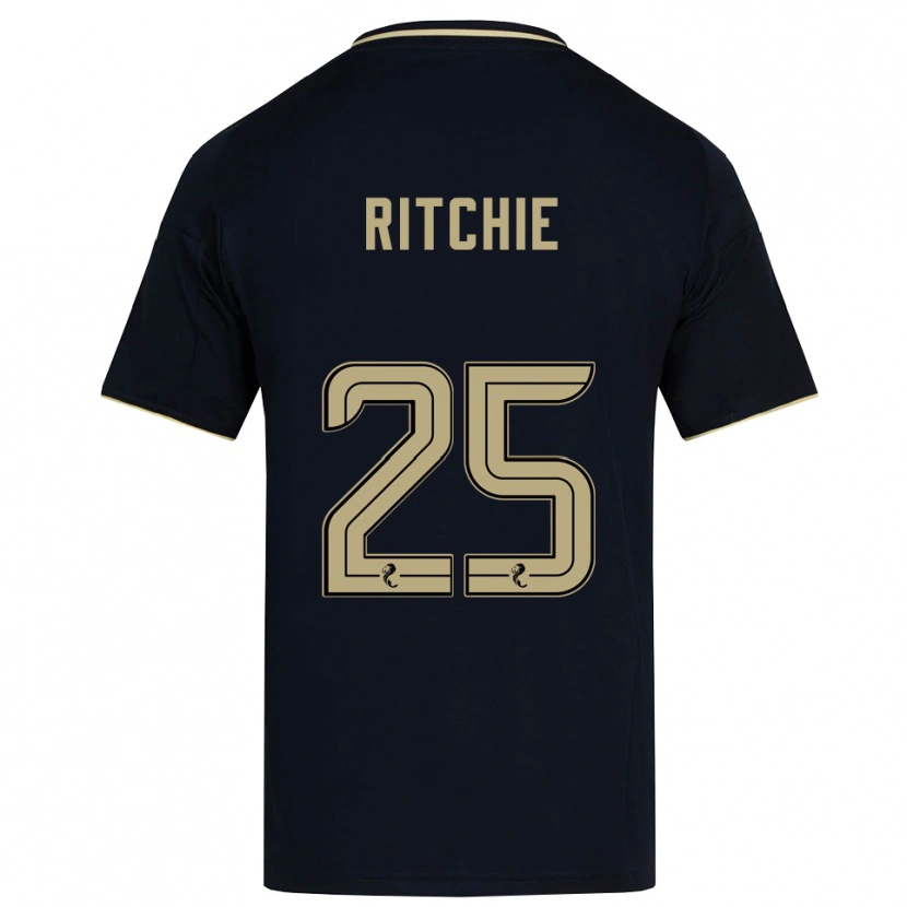 Danxen Uomo Maglia Tom Ritchie #25 Blu Navy Oro Kit Gara Away 2025/26 Maglietta