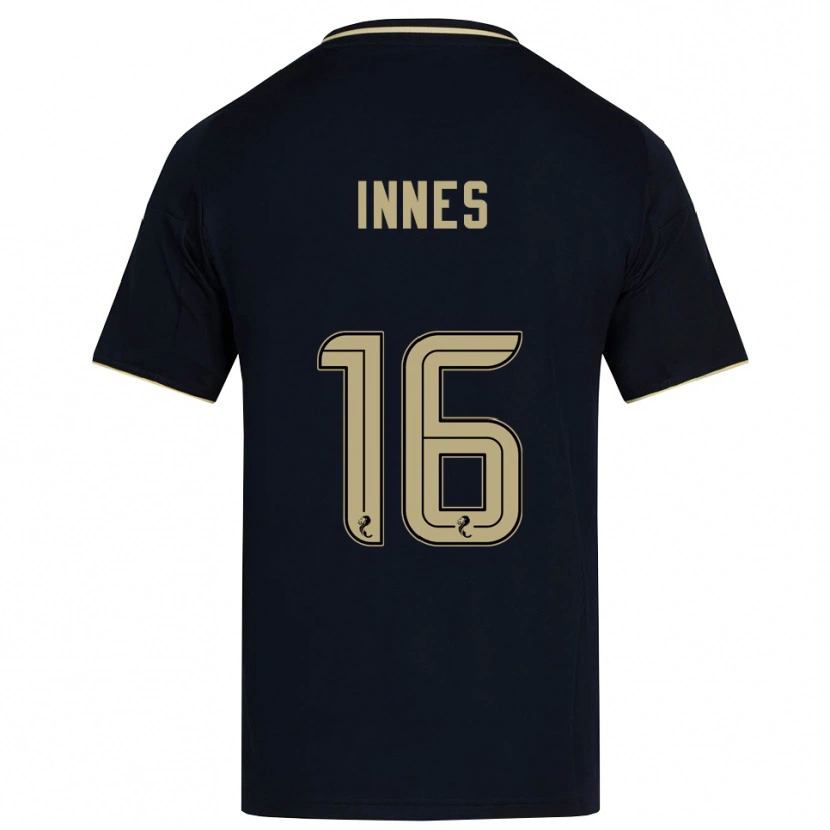Danxen Uomo Maglia Hannah Innes #16 Blu Navy Oro Kit Gara Away 2025/26 Maglietta