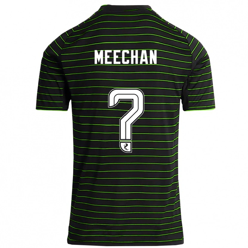 Danxen Uomo Maglia Nathan Meechan #0 Nero Verde Kit Gara Away 2025/26 Maglietta