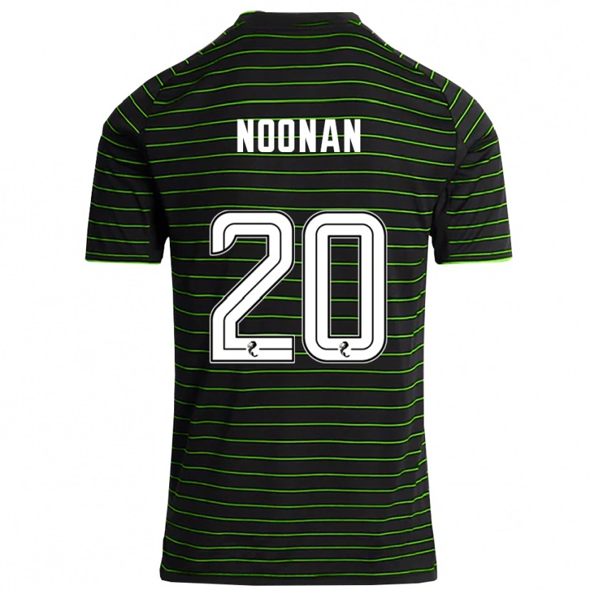 Danxen Uomo Maglia Saoirse Noonan #20 Nero Verde Kit Gara Away 2025/26 Maglietta