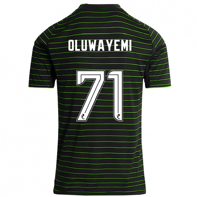 Danxen Uomo Maglia Tobi Oluwayemi #71 Nero Verde Kit Gara Away 2025/26 Maglietta