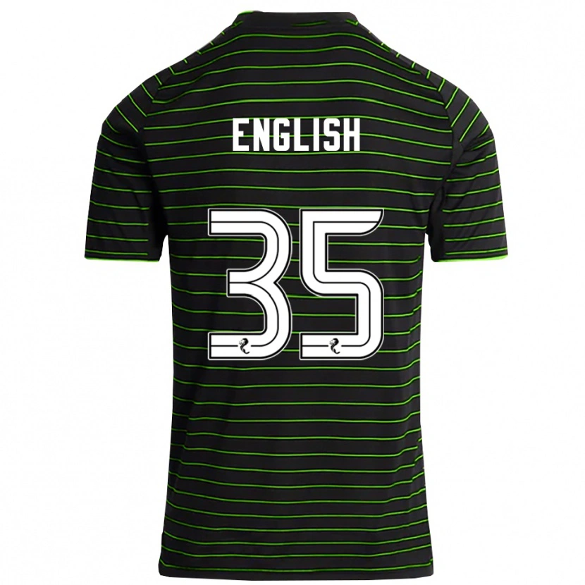 Danxen Uomo Maglia Isaac English #35 Nero Verde Kit Gara Away 2025/26 Maglietta