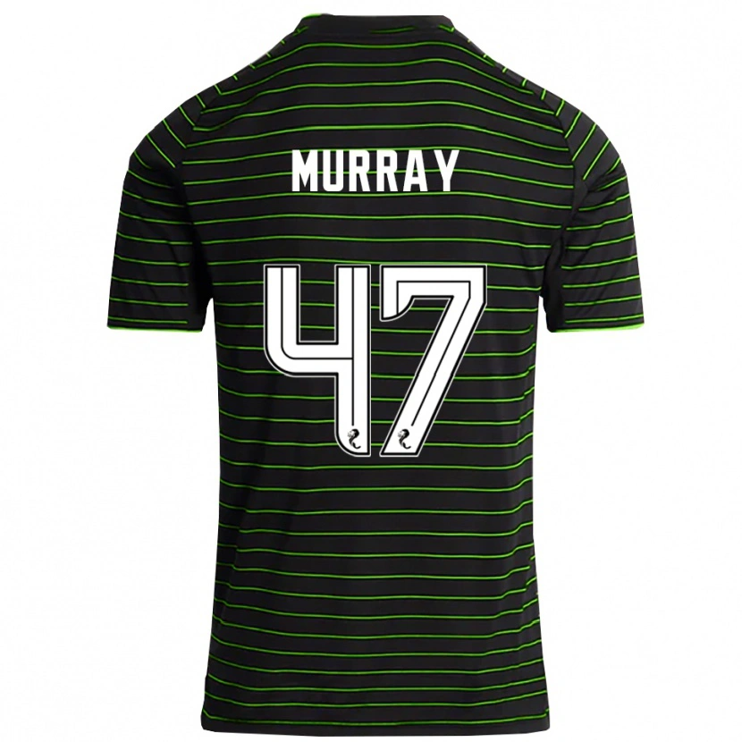 Danxen Uomo Maglia Dane Murray #47 Nero Verde Kit Gara Away 2025/26 Maglietta