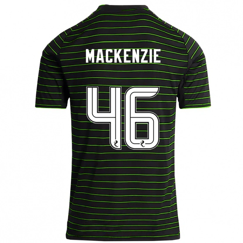 Danxen Uomo Maglia Magnus Mackenzie #46 Nero Verde Kit Gara Away 2025/26 Maglietta