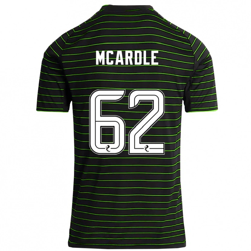 Danxen Uomo Maglia Sean Mcardle #62 Nero Verde Kit Gara Away 2025/26 Maglietta