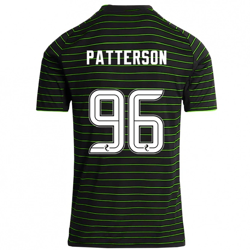 Danxen Uomo Maglia Cameron Patterson #96 Nero Verde Kit Gara Away 2025/26 Maglietta