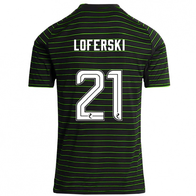 Danxen Uomo Maglia Kit Loferski #21 Nero Verde Kit Gara Away 2025/26 Maglietta
