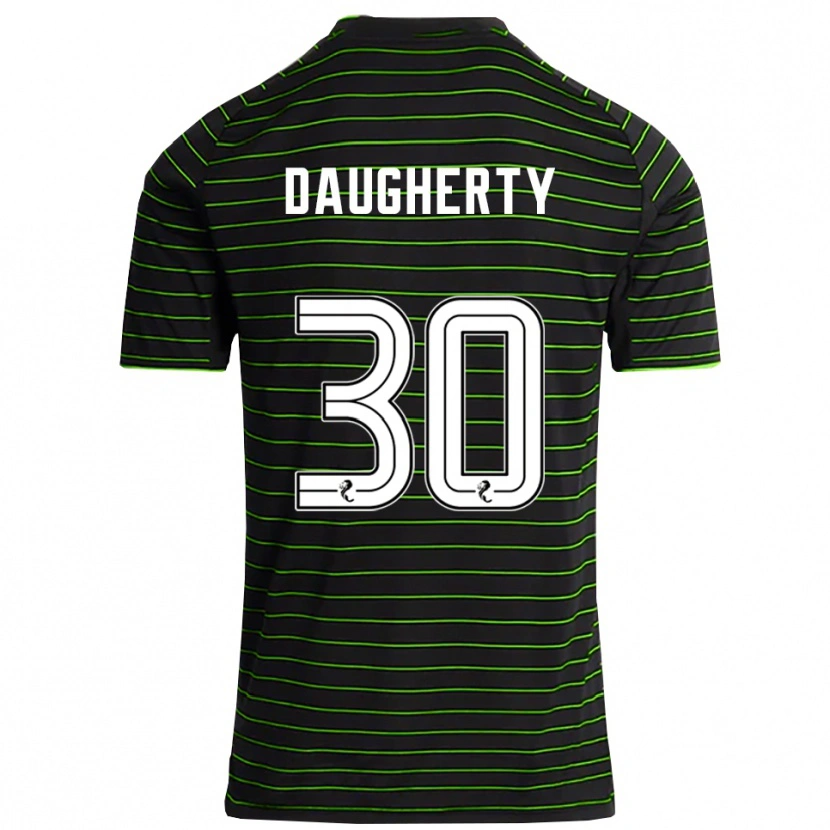 Danxen Uomo Maglia Kelsey Daugherty #30 Nero Verde Kit Gara Away 2025/26 Maglietta