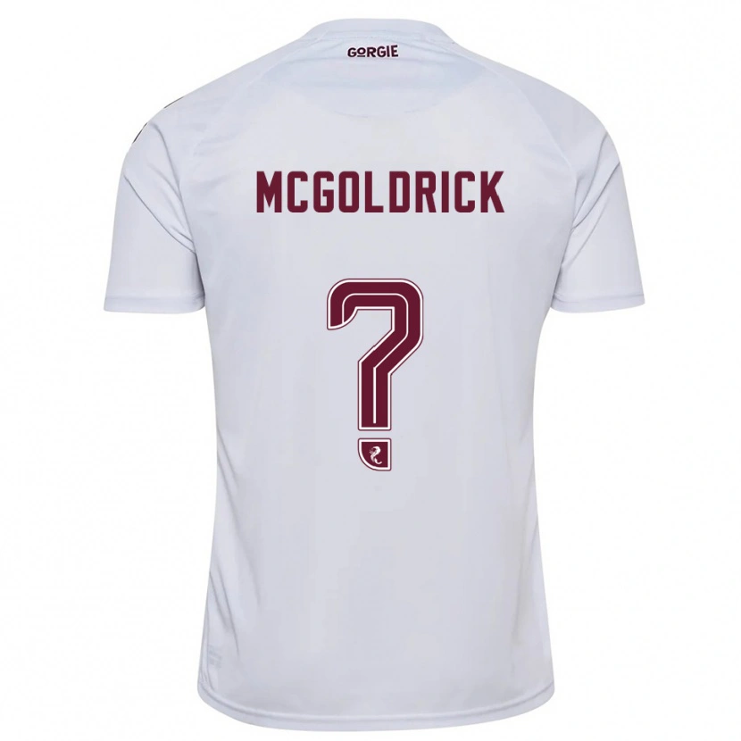 Danxen Uomo Maglia Zac Mcgoldrick #0 Bianco Bordeaux Kit Gara Away 2025/26 Maglietta