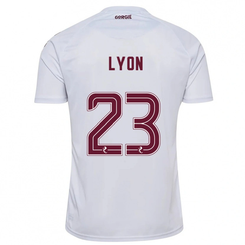 Danxen Uomo Maglia Jack Lyon #23 Bianco Bordeaux Kit Gara Away 2025/26 Maglietta