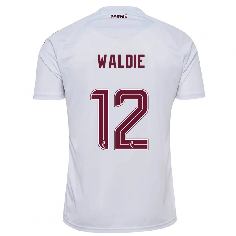 Danxen Uomo Maglia Lizzie Waldie #12 Bianco Bordeaux Kit Gara Away 2025/26 Maglietta