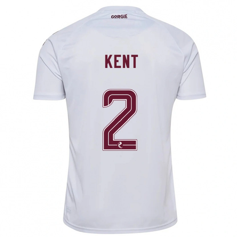 Danxen Uomo Maglia Frankie Kent #2 Bianco Bordeaux Kit Gara Away 2025/26 Maglietta