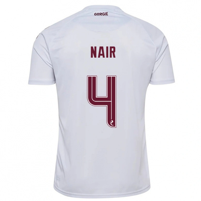 Danxen Uomo Maglia Kenzi Nair #4 Bianco Bordeaux Kit Gara Away 2025/26 Maglietta