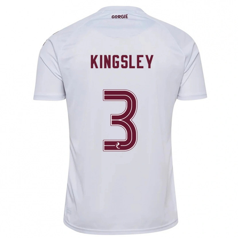 Danxen Uomo Maglia Stephen Kingsley #3 Bianco Bordeaux Kit Gara Away 2025/26 Maglietta