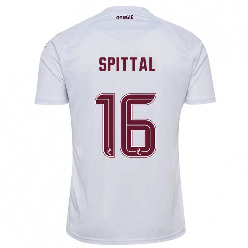 Danxen Uomo Maglia Blair Spittal #16 Bianco Bordeaux Kit Gara Away 2025/26 Maglietta