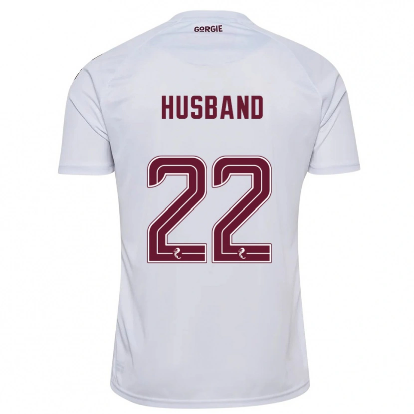 Danxen Uomo Maglia Jessica Husband #22 Bianco Bordeaux Kit Gara Away 2025/26 Maglietta