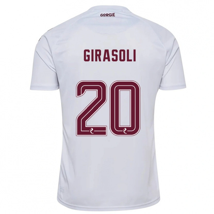 Danxen Uomo Maglia Carly Girasoli #20 Bianco Bordeaux Kit Gara Away 2025/26 Maglietta