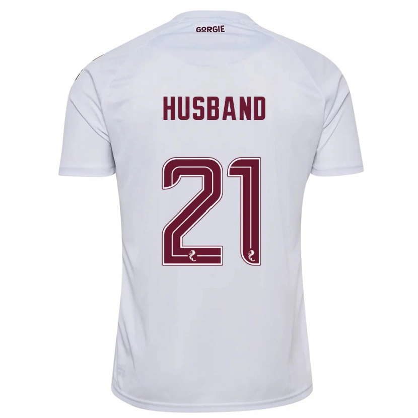 Danxen Uomo Maglia Erin Husband #21 Bianco Bordeaux Kit Gara Away 2025/26 Maglietta