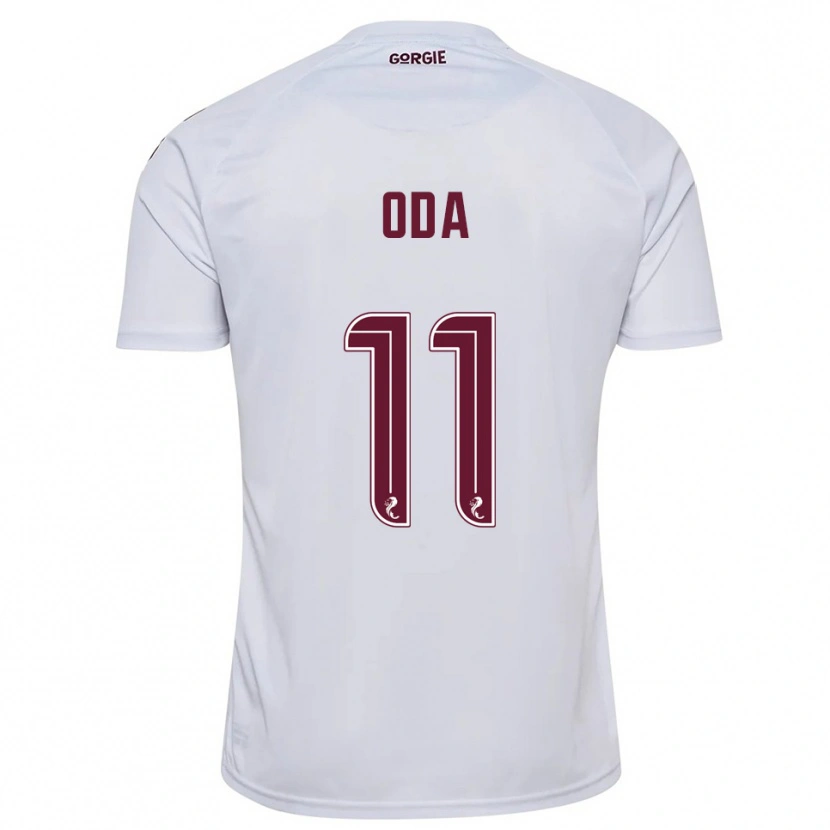 Danxen Uomo Maglia Yutaro Oda #11 Bianco Bordeaux Kit Gara Away 2025/26 Maglietta
