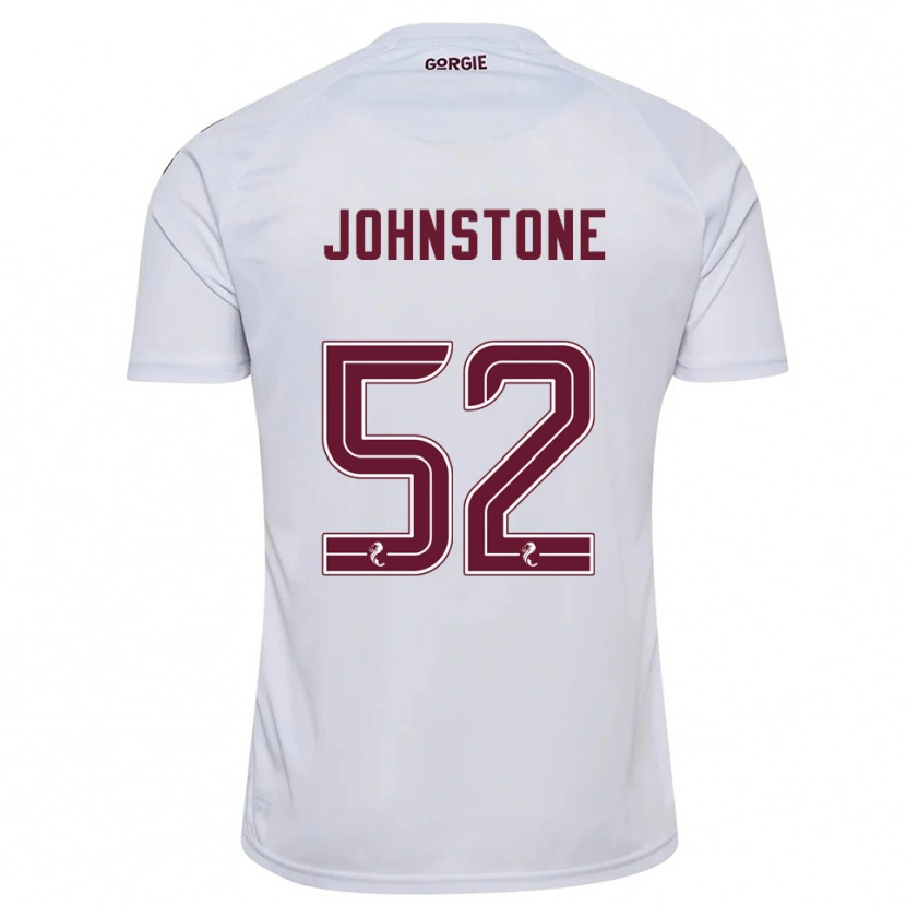 Danxen Uomo Maglia Rachael Johnstone #52 Bianco Bordeaux Kit Gara Away 2025/26 Maglietta