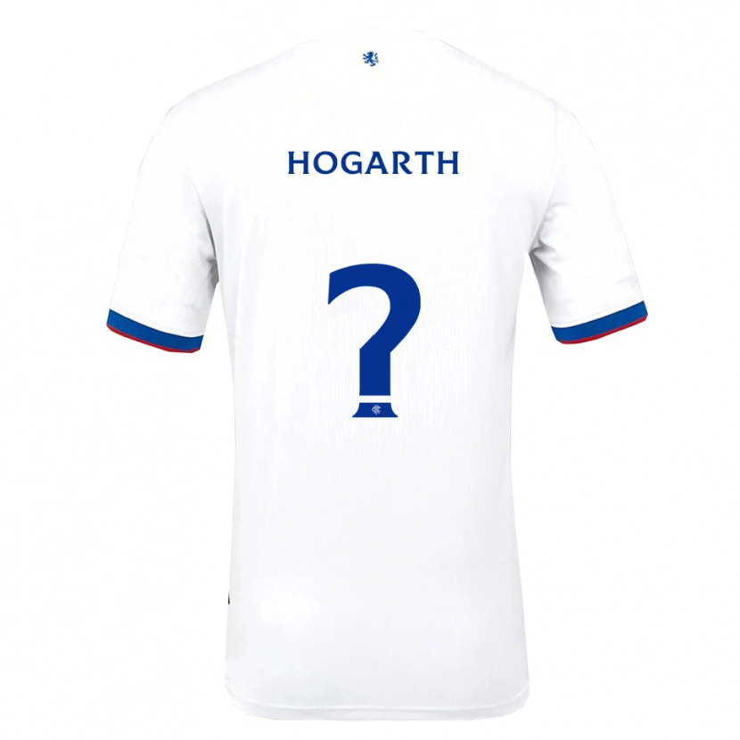 Danxen Uomo Maglia Jay Hogarth #0 Bianco Rosso Blu Kit Gara Away 2025/26 Maglietta