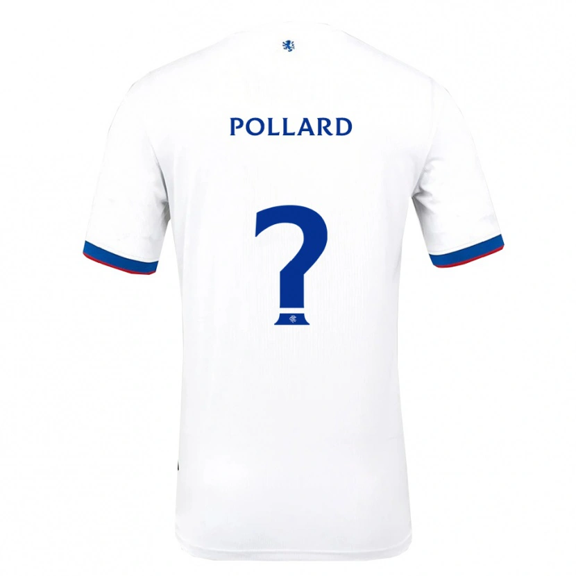 Danxen Uomo Maglia Lancelot Pollard #0 Bianco Rosso Blu Kit Gara Away 2025/26 Maglietta
