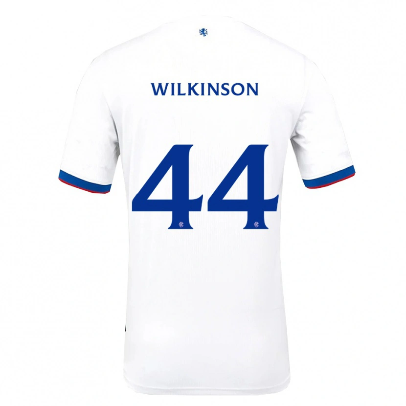 Danxen Uomo Maglia Katie Wilkinson #44 Bianco Rosso Blu Kit Gara Away 2025/26 Maglietta