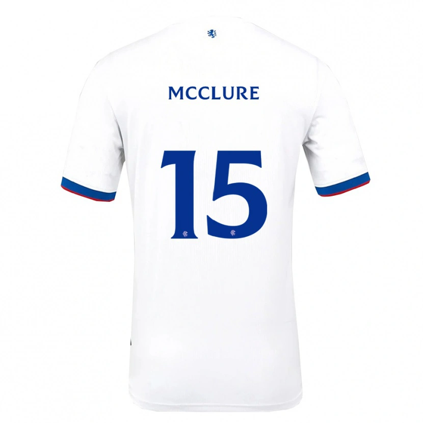 Danxen Uomo Maglia Blaine Mcclure #15 Bianco Rosso Blu Kit Gara Away 2025/26 Maglietta