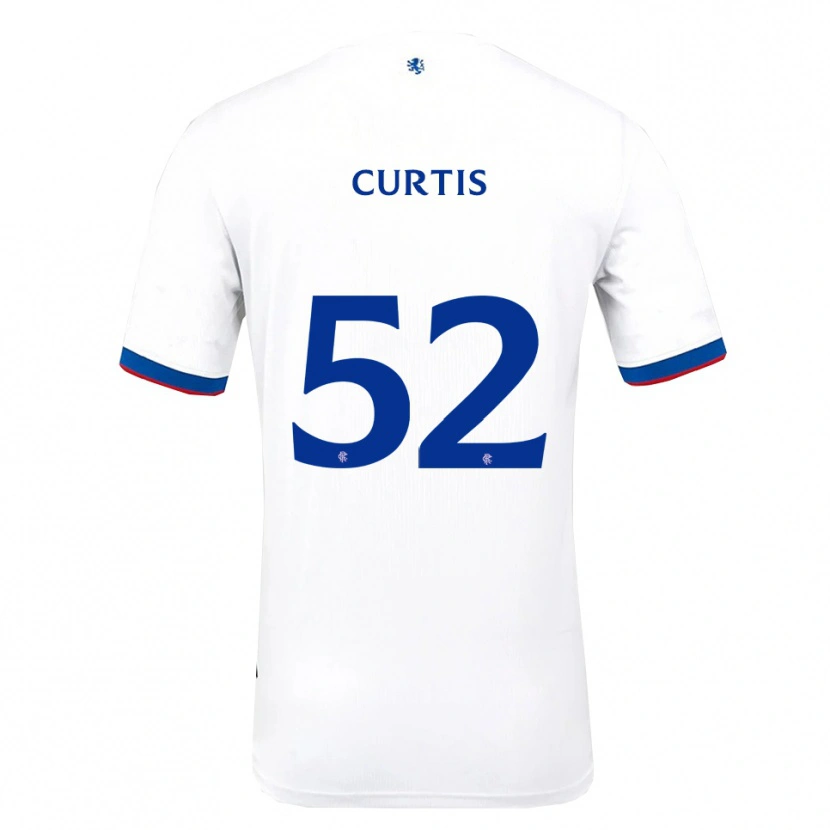 Danxen Uomo Maglia Findlay Curtis #52 Bianco Rosso Blu Kit Gara Away 2025/26 Maglietta