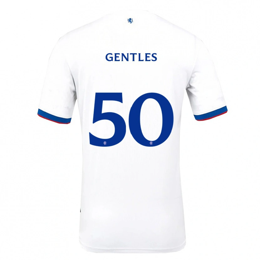 Danxen Uomo Maglia Josh Gentles #50 Bianco Rosso Blu Kit Gara Away 2025/26 Maglietta