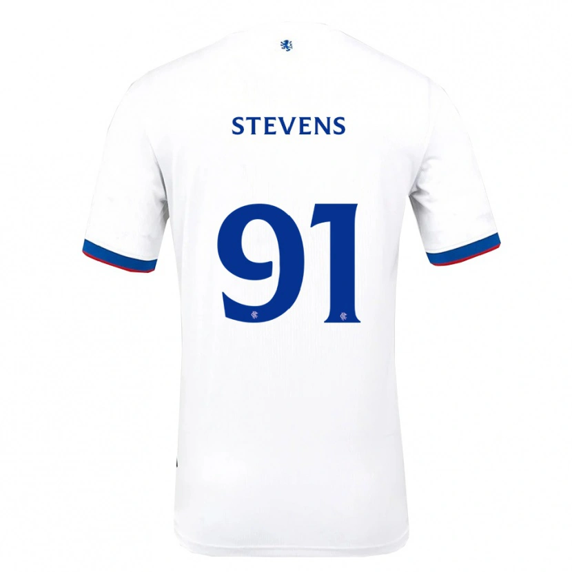 Danxen Uomo Maglia Archie Stevens #91 Bianco Rosso Blu Kit Gara Away 2025/26 Maglietta