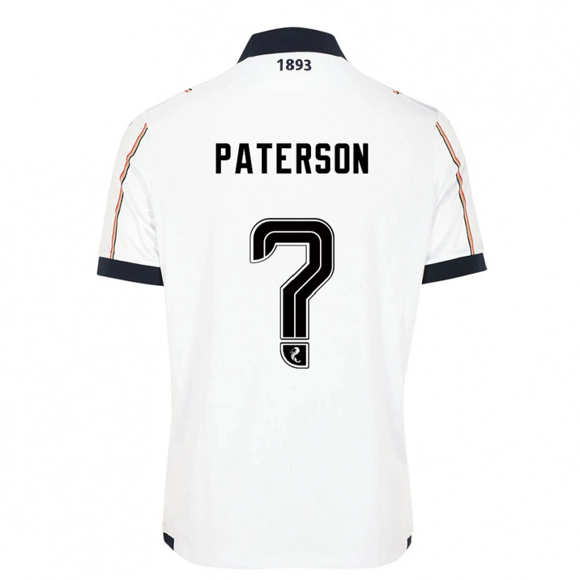 Danxen Uomo Maglia Sonny Paterson #0 Bianco Blu Navy Rosso Kit Gara Away 2025/26 Maglietta