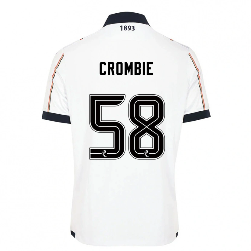 Danxen Uomo Maglia Ethan Crombie #58 Bianco Blu Navy Rosso Kit Gara Away 2025/26 Maglietta