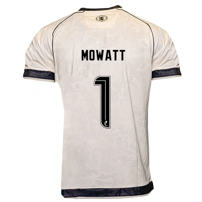 Danxen Uomo Maglia Beth Mowatt #1 Bianco Nero Kit Gara Away 2025/26 Maglietta