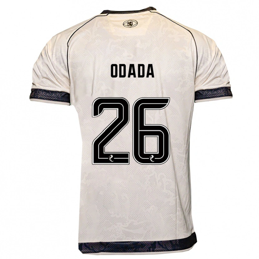 Danxen Uomo Maglia Richard Odada #26 Bianco Nero Kit Gara Away 2025/26 Maglietta