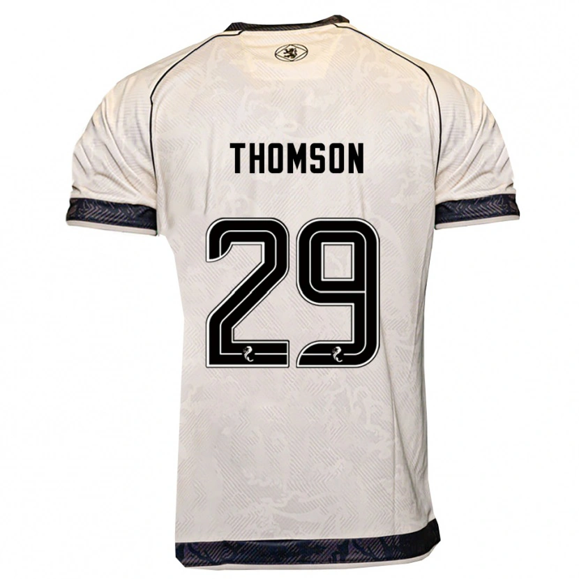 Danxen Uomo Maglia Miller Thomson #29 Bianco Nero Kit Gara Away 2025/26 Maglietta