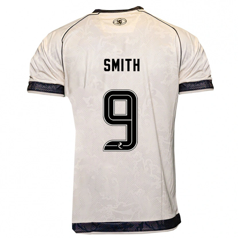Danxen Uomo Maglia Robyn Smith #9 Bianco Nero Kit Gara Away 2025/26 Maglietta