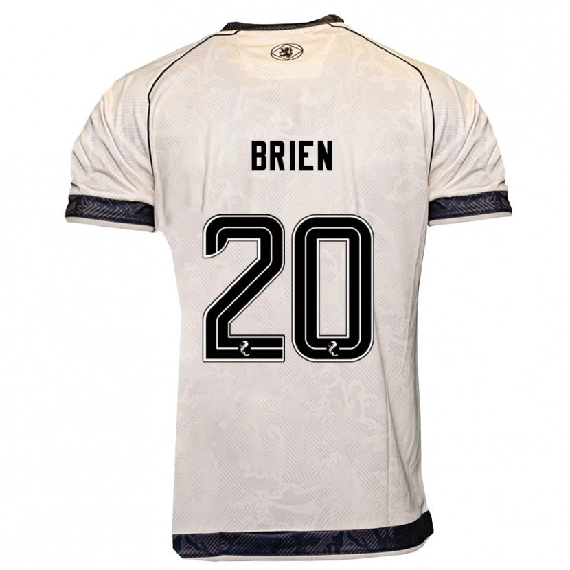 Danxen Uomo Maglia Freya Brien #20 Bianco Nero Kit Gara Away 2025/26 Maglietta