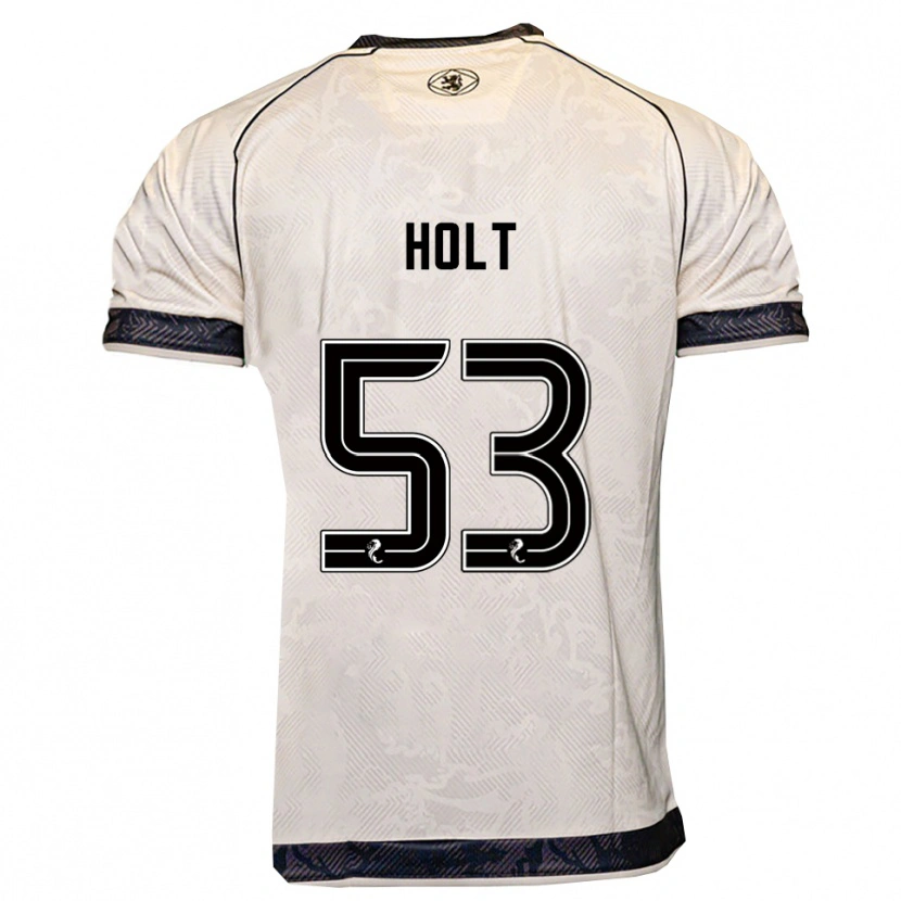 Danxen Uomo Maglia Josh Holt #53 Bianco Nero Kit Gara Away 2025/26 Maglietta