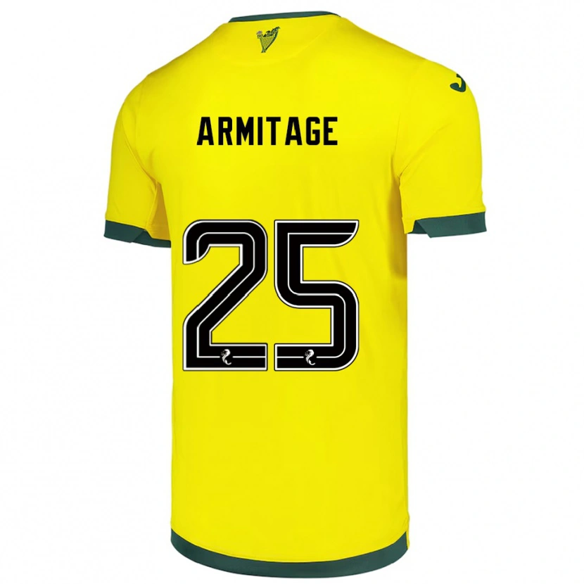 Danxen Uomo Maglia Rowena Armitage #25 Giallo Verde Kit Gara Away 2025/26 Maglietta