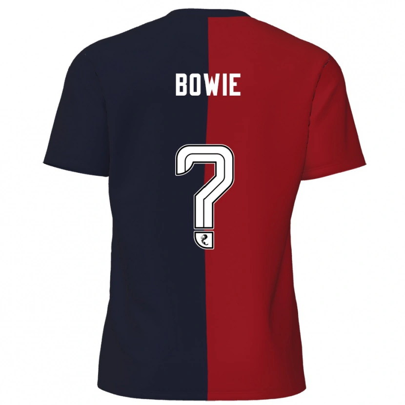 Danxen Uomo Maglia Euan Bowie #0 Rosso Blu Navy Kit Gara Away 2025/26 Maglietta