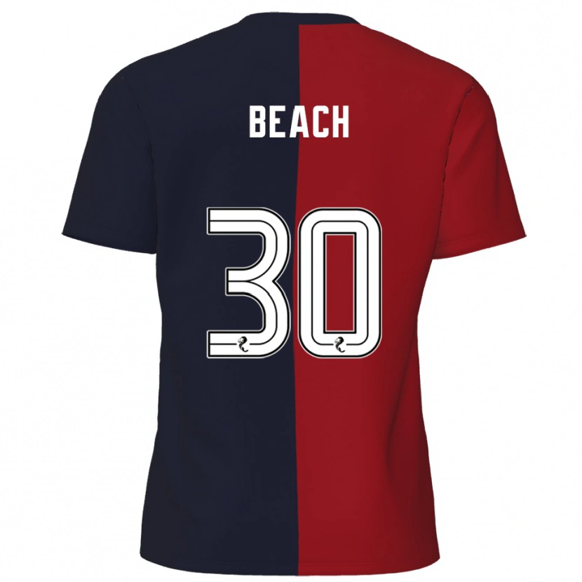 Danxen Uomo Maglia Eddie Beach #30 Rosso Blu Navy Kit Gara Away 2025/26 Maglietta