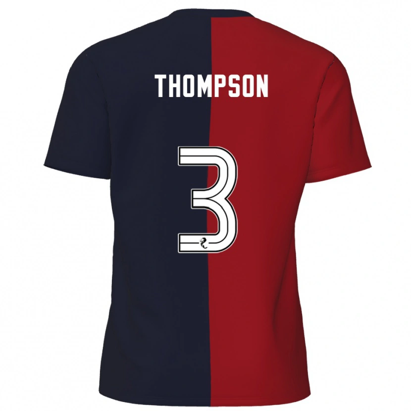 Danxen Uomo Maglia Dominic Thompson #3 Rosso Blu Navy Kit Gara Away 2025/26 Maglietta