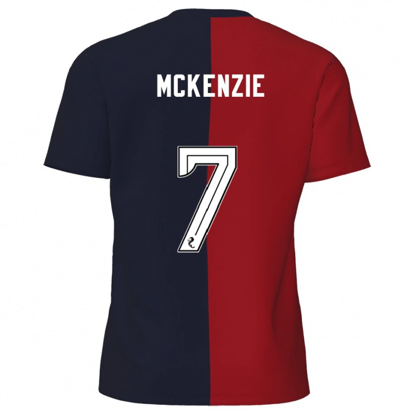 Danxen Uomo Maglia Rory Mckenzie #7 Rosso Blu Navy Kit Gara Away 2025/26 Maglietta